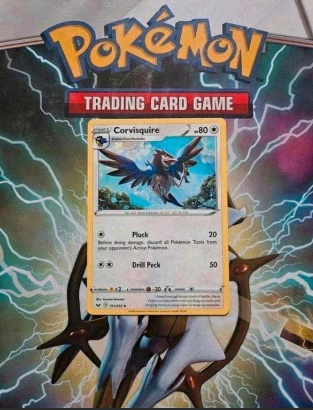 Corvisquire 151/202 Sword&Shield pokemon kaart, Ophalen of Verzenden, Zo goed als nieuw, Losse kaart