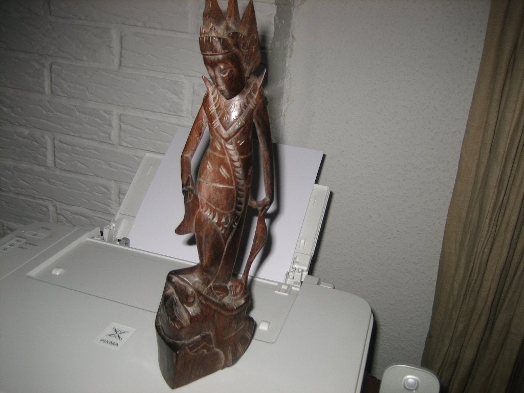 houtsnijwerk, Antiek en Kunst, Kunst | Beelden en Houtsnijwerken, Ophalen of Verzenden, 20 - 50 cm, Beeld, Hout