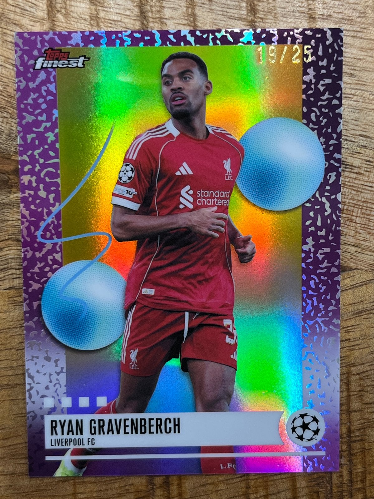 Ryan Gravenberch Topps Finest 19/25 Liverpool FC, Ophalen of Verzenden, Zo goed als nieuw, Buitenlandse clubs, Spelerskaart