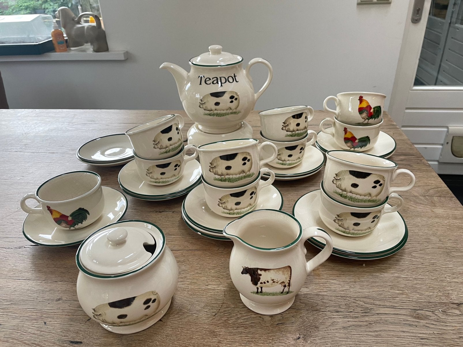 Cloverleaf servies, theeservies, Ophalen, Gebruikt, Overige merken, Landelijk/Boerenbont