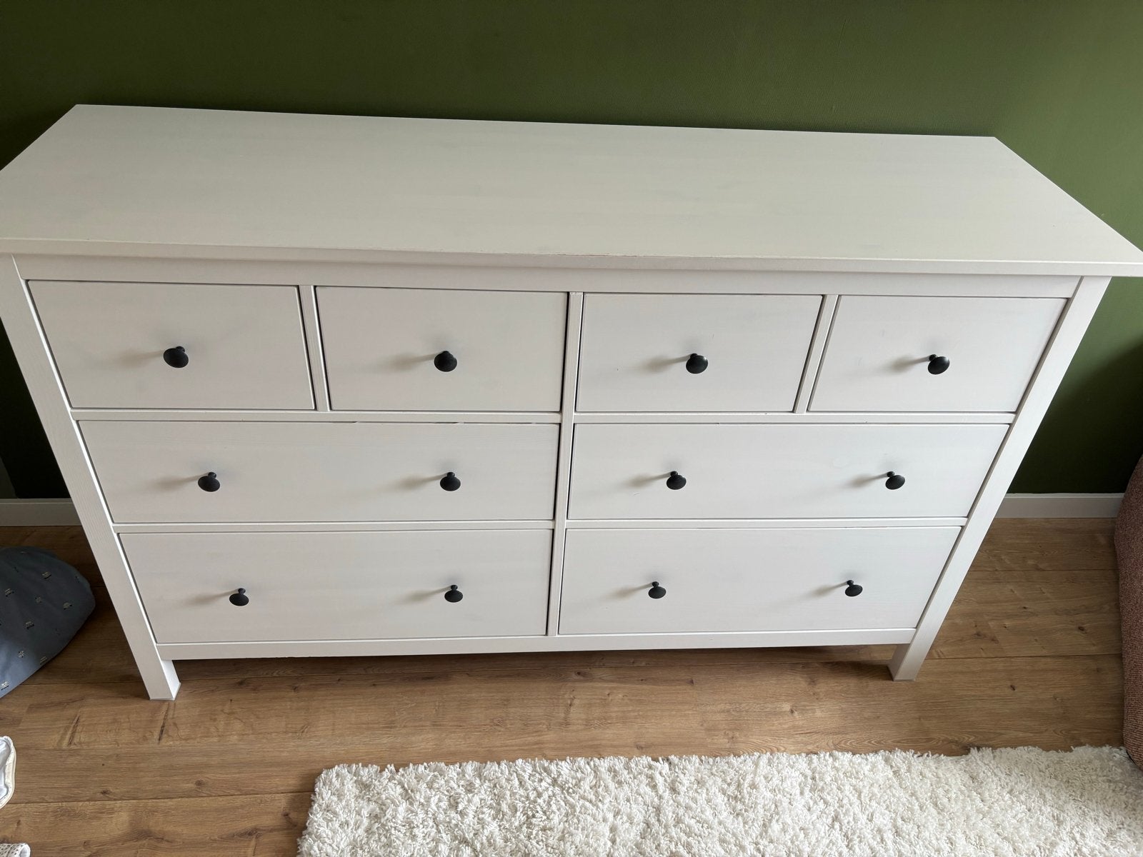 Witte IKEA Hemnes ladekast met 8 laden, Huis en Inrichting, Kasten | Ladekasten, Ophalen, 5 laden of meer, 100 tot 150 cm, 150 tot 200 cm