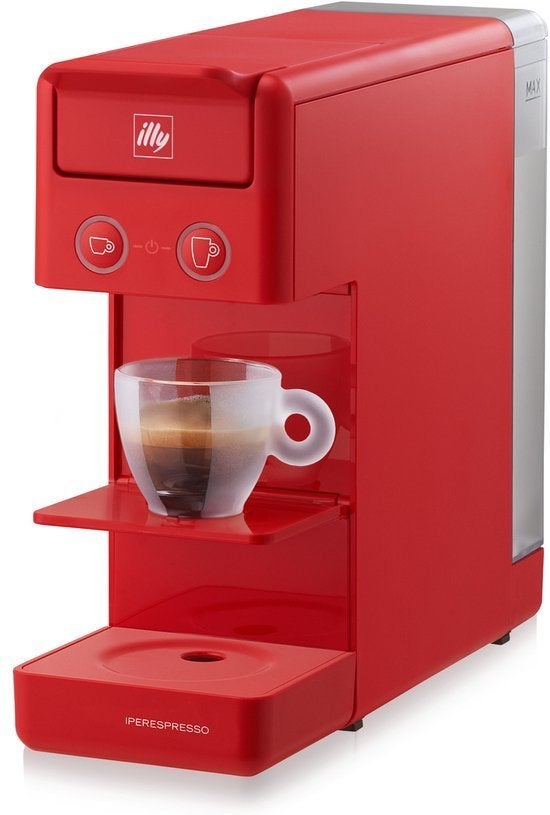 Illy nexpresso machine rood nieuw in doos met cups, Espresso apparaat, Nieuw, Ophalen of Verzenden, Koffiepads en cups