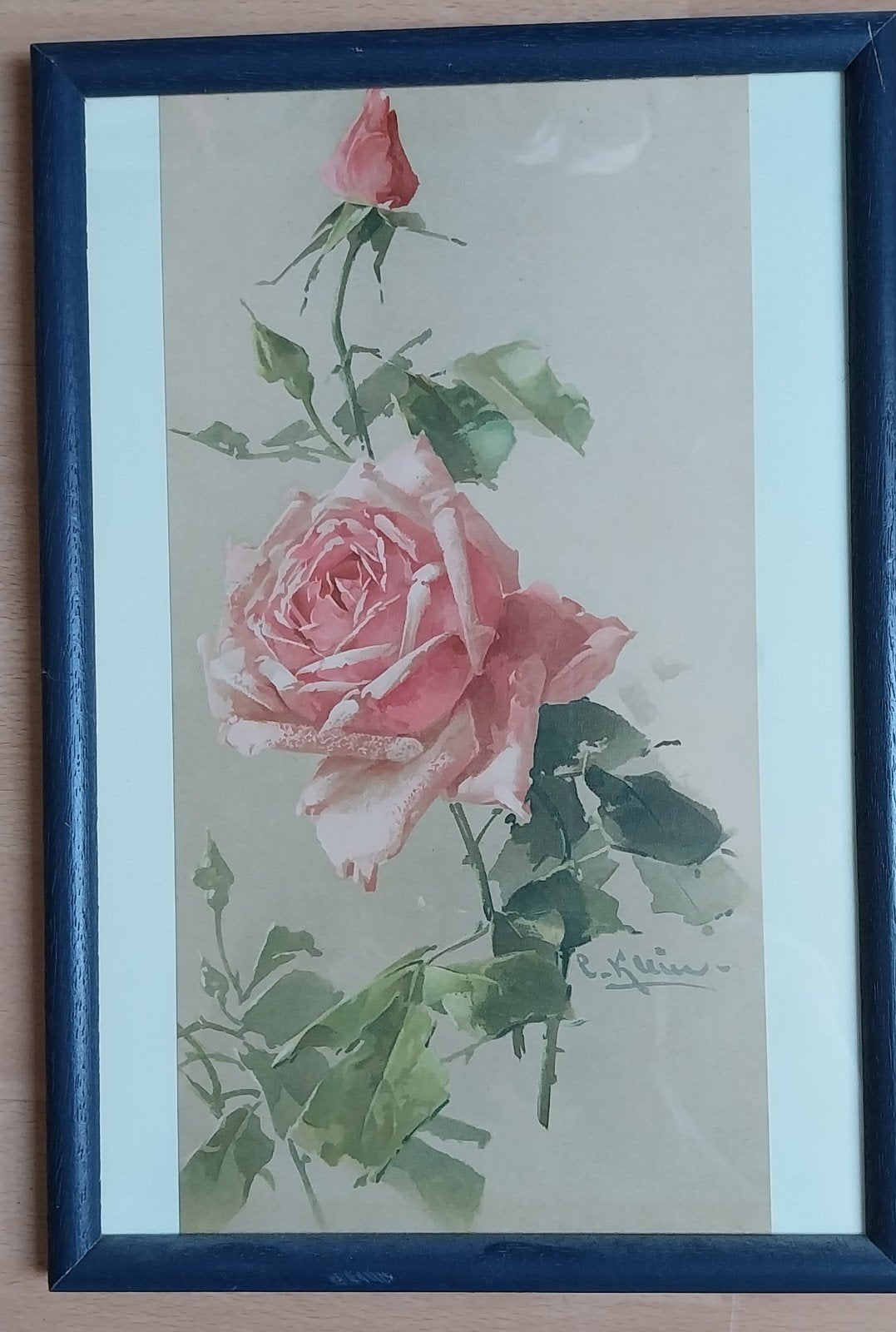 C. Klein litho's aquarel, rozen, krokussen etc., Ophalen of Verzenden