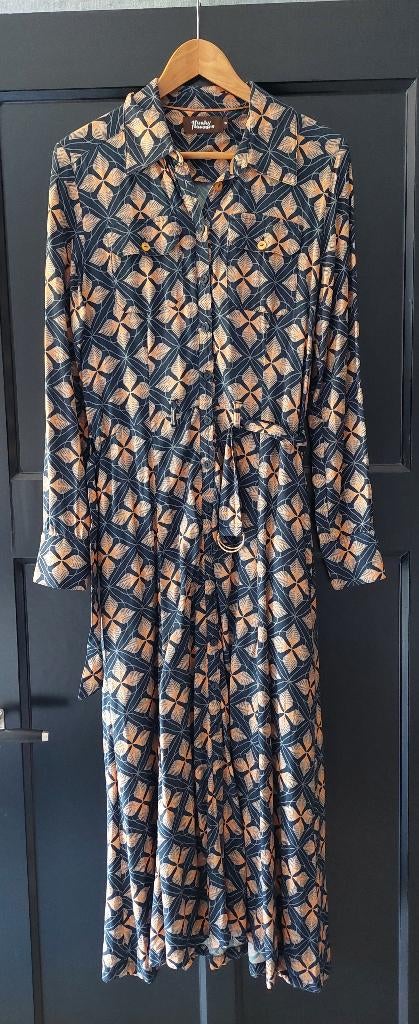 ZGAN Mooie blauw/oranje jurk van 4 Funky Flavours – maat M, Maat 38/40 (M), Blauw, Ophalen of Verzenden, Zo goed als nieuw