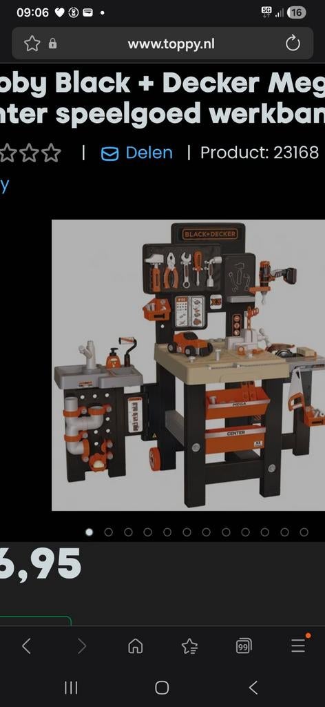 Kinder werkbank speelgoed Black + Decker Mega Center, Ophalen, Gebruikt, Jongen of Meisje