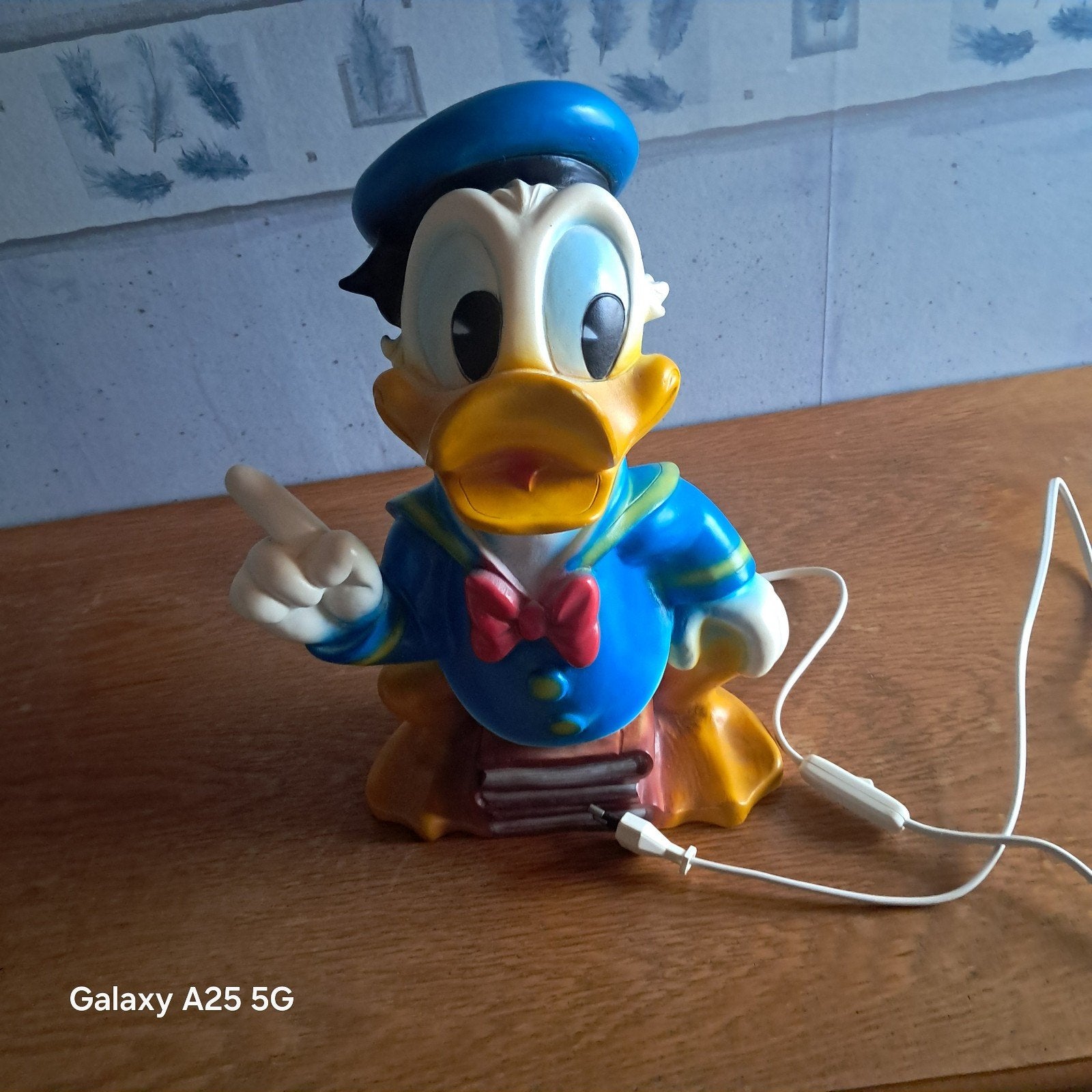 Donald Duck Schemerlamp - 40cm hoog met schakelaar, Huis en Inrichting, Ophalen of Verzenden, Zo goed als nieuw, Meerkleurig, Kunststof