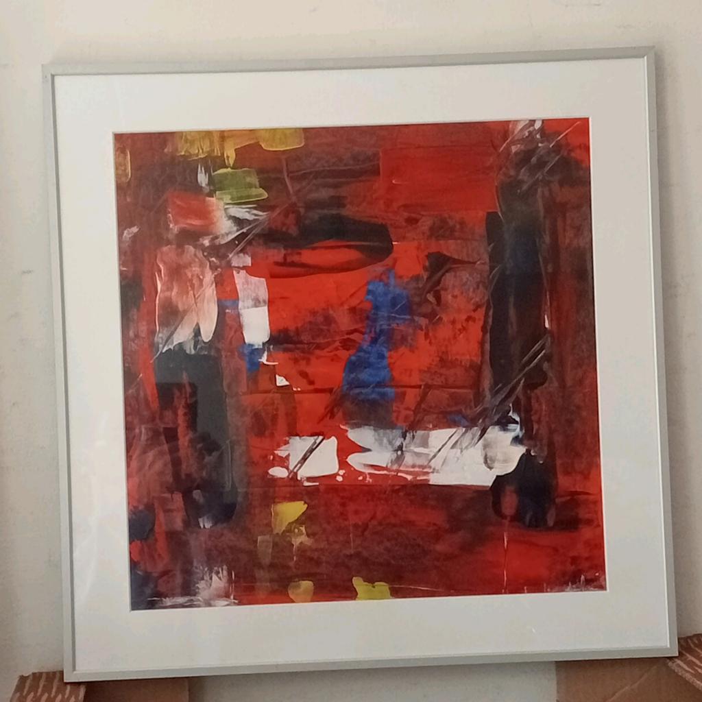 Gouache olieverf abstracte compositie, Antiek en Kunst, Kunst | Schilderijen | Abstract, Ophalen of Verzenden