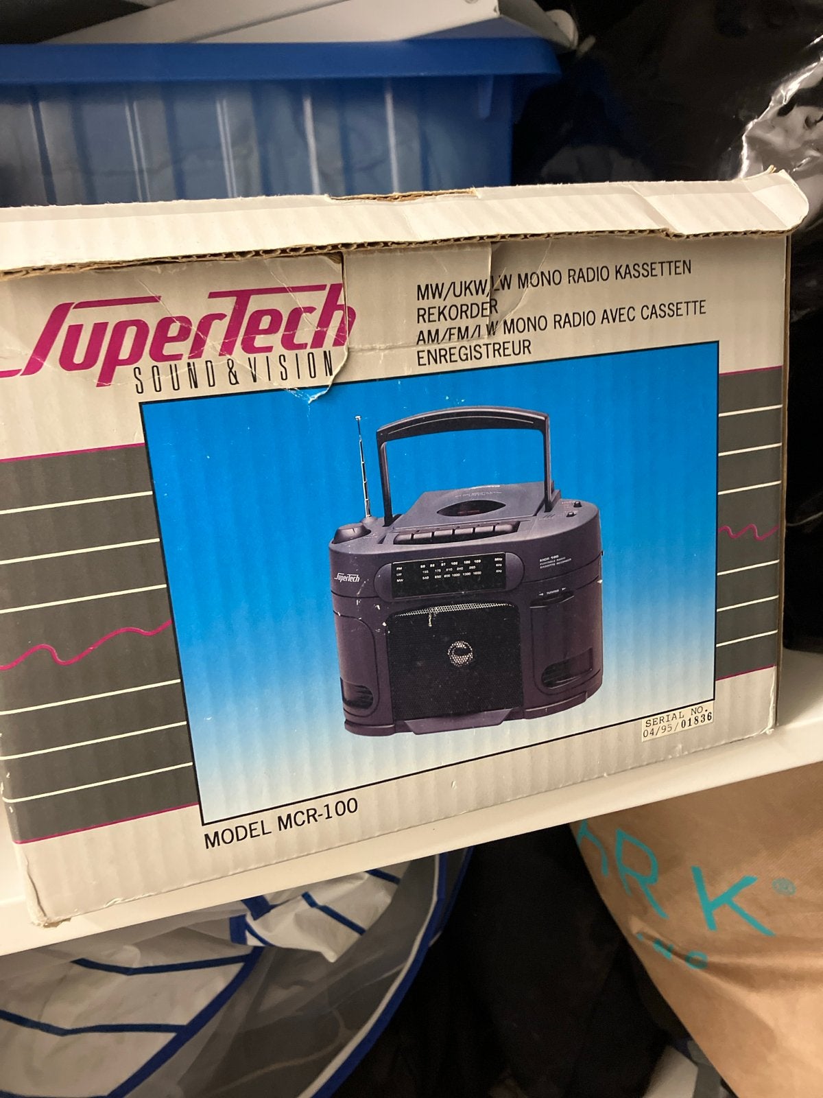 Supertech MCR-100 AM/FM/LW Mono Radio met Cassette Recorder, Ophalen of Verzenden, Nieuw, Radio, Met cd-speler