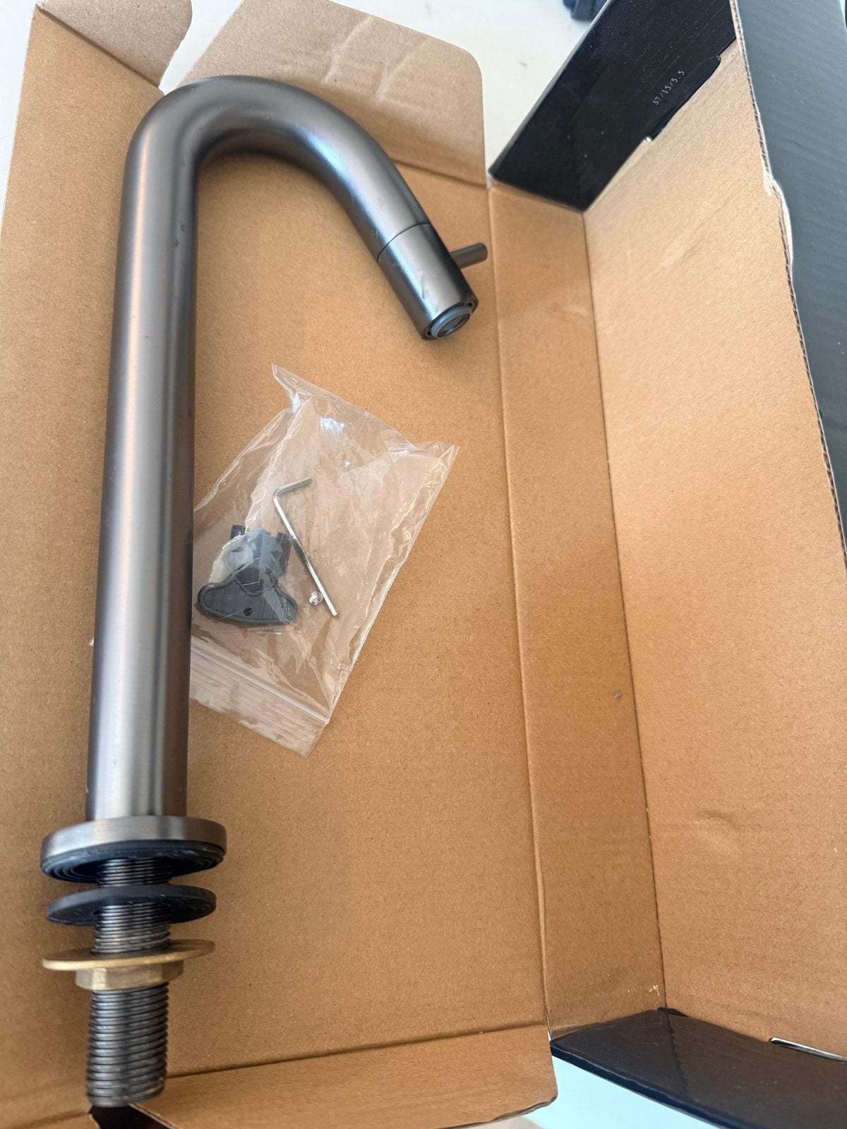 Fonteinkraan staand gebogen hoog model Gun Metal, Doe-het-zelf en Verbouw, Ophalen of Verzenden, Nieuw, Kraan