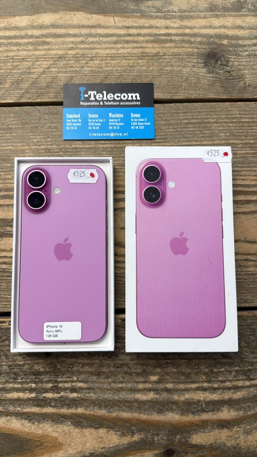 Iphone 16 pink 128 GB + garantie 89%, Ophalen of Verzenden, Zo goed als nieuw