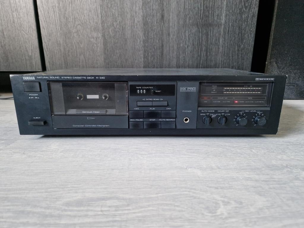 Yamaha K-340 vintage cassettespeler, getest en werkt, Ophalen of Verzenden, Overige merken