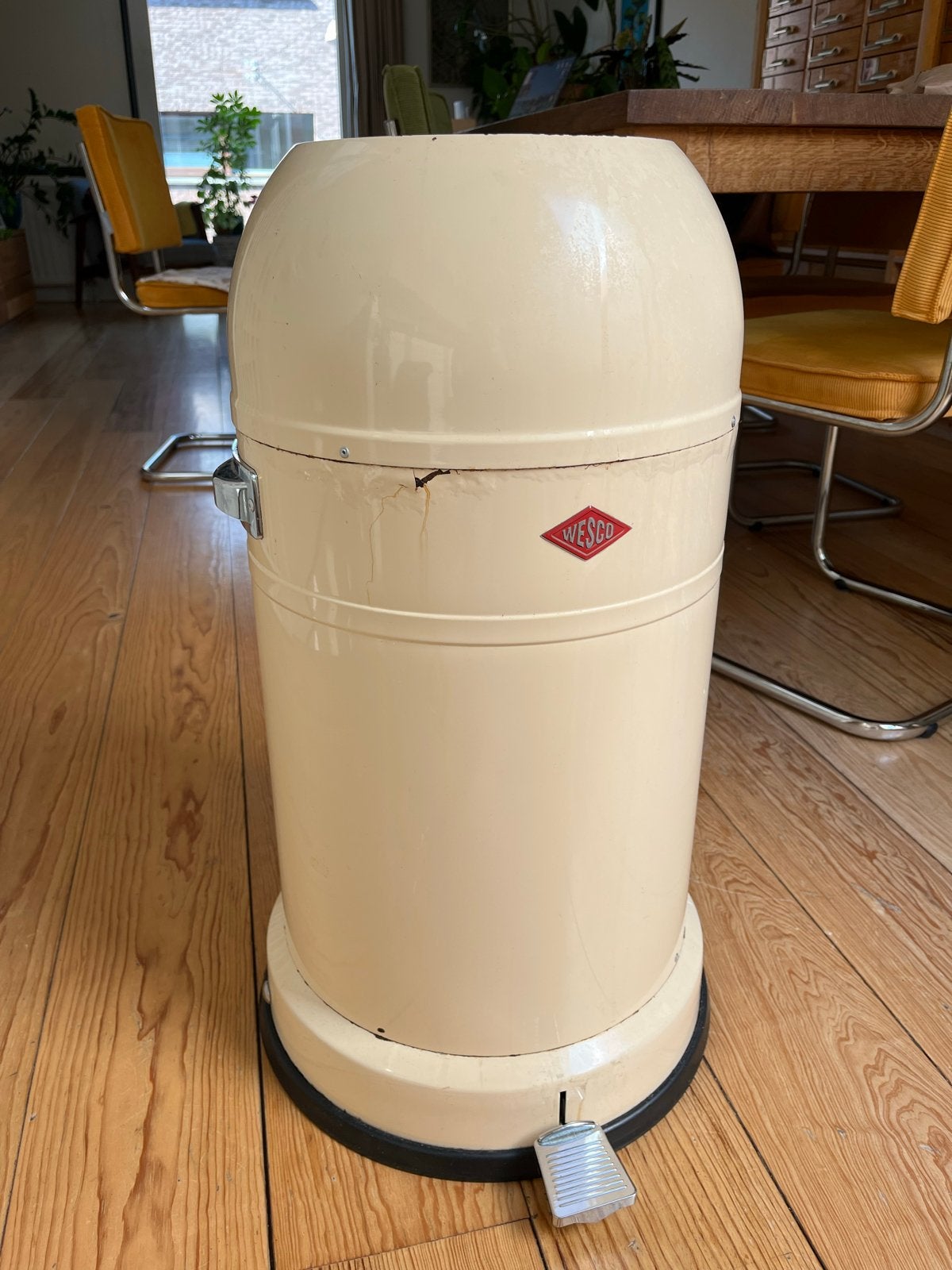 Wesco Kickmaster Maxi Pedaalemmer Beige 33 Liter, Ophalen, 50 – 75, Gebruikt, Met pedaal