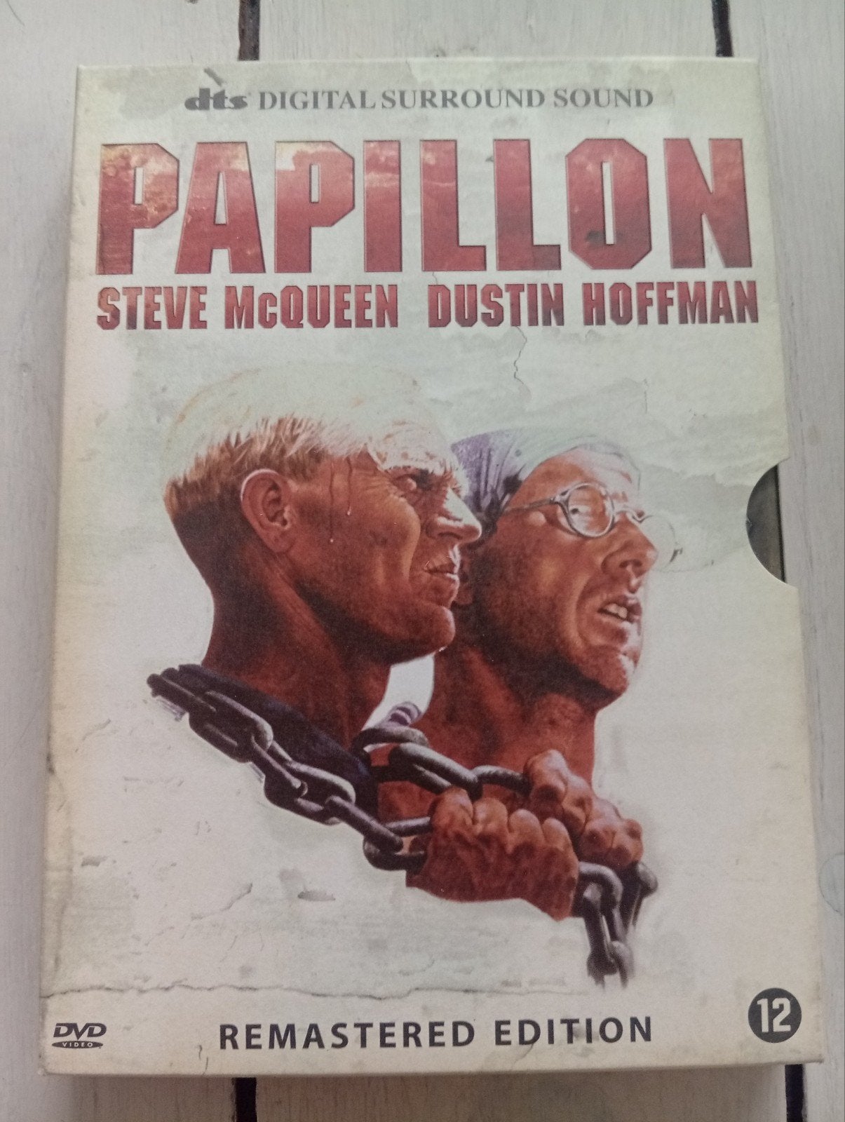 Papillon -  DVD (Steve McQueen, Dustin Hoff, Inclusief doosje, Engels, Waargebeurd drama, Nederlands