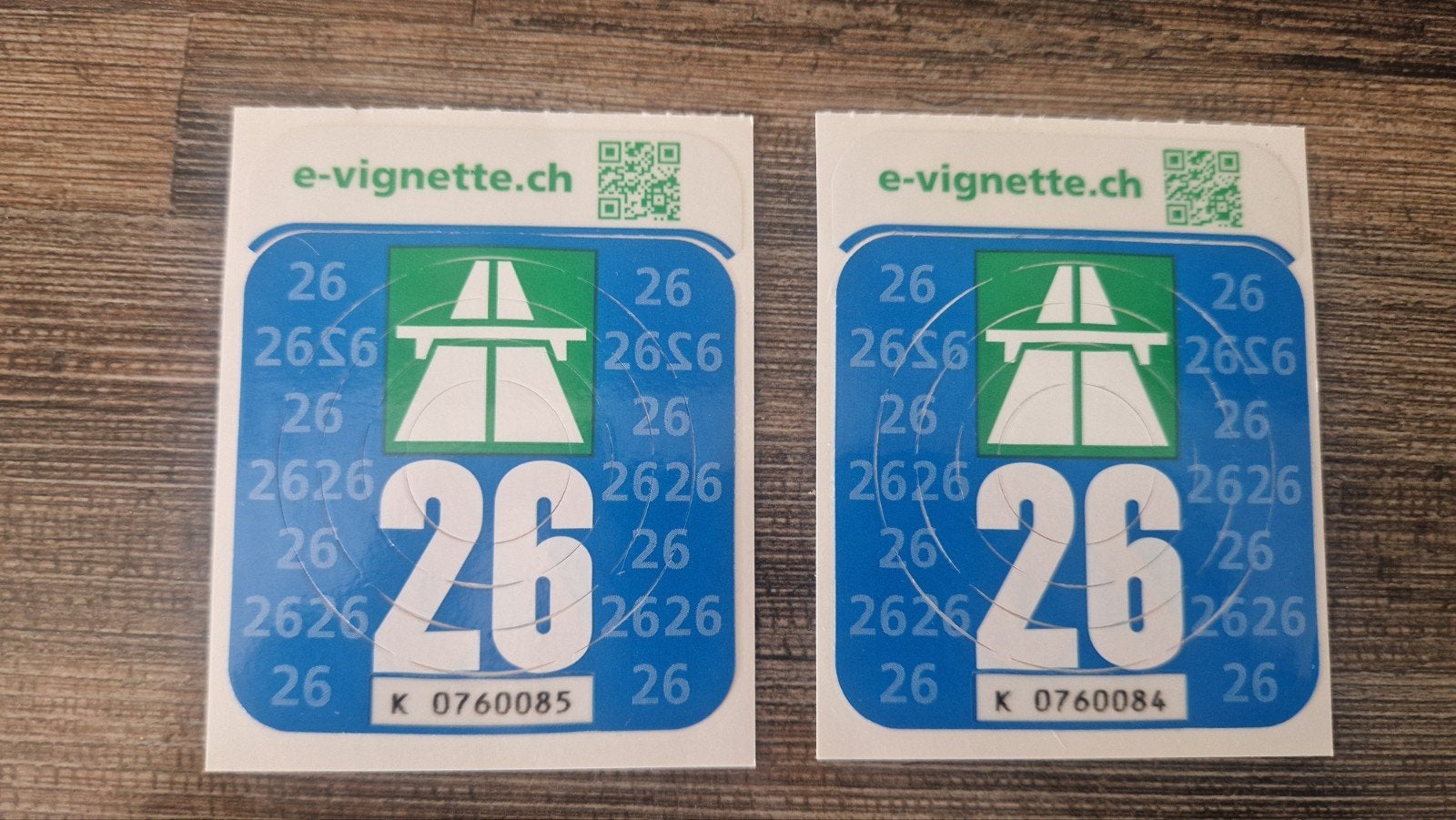 Autobaanvignetten, inclusief aankoopbon, Eén persoon