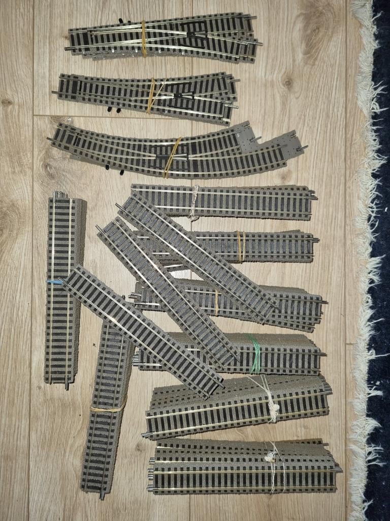 Profirail rechte rails en diverse wissels, Wisselstroom, Gebruikt, Rails, Ophalen of Verzenden