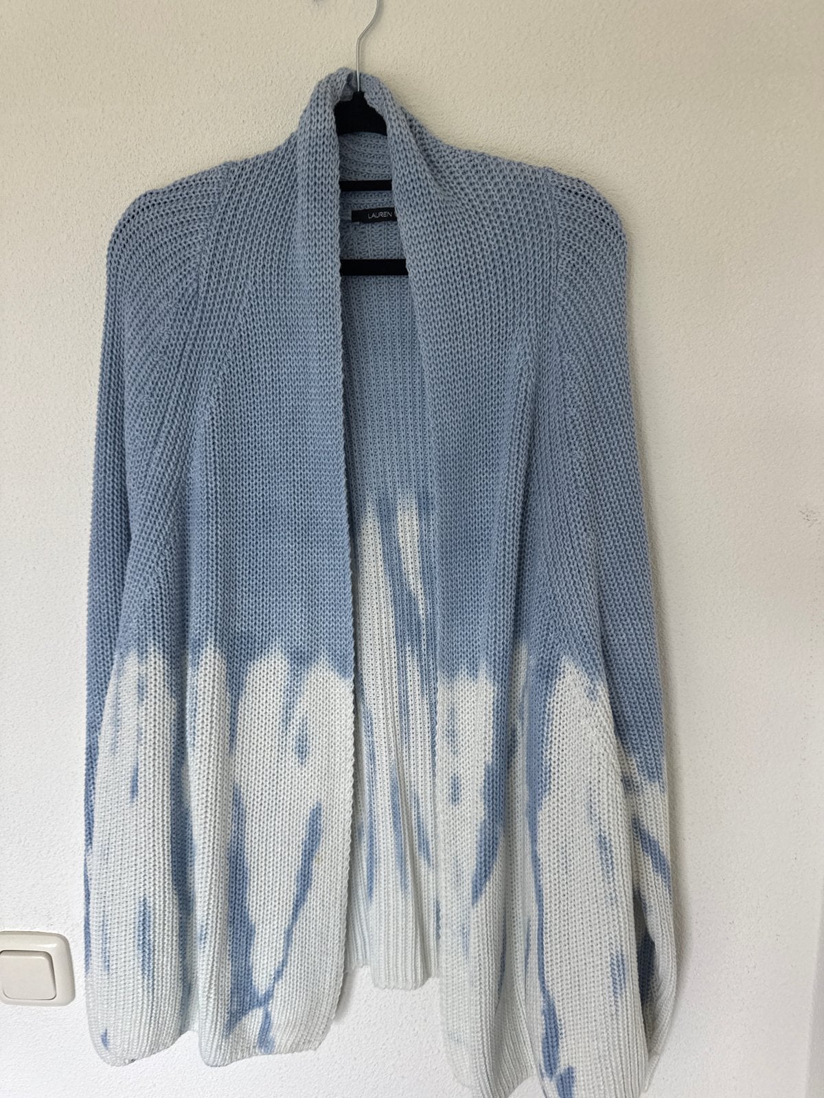 Lauren Vidal Dames Vest XL/L - Blauw/Wit Tie-Dye Katoen, Ophalen of Verzenden, Zo goed als nieuw, Maat 46/48 (XL) of groter, Blauw