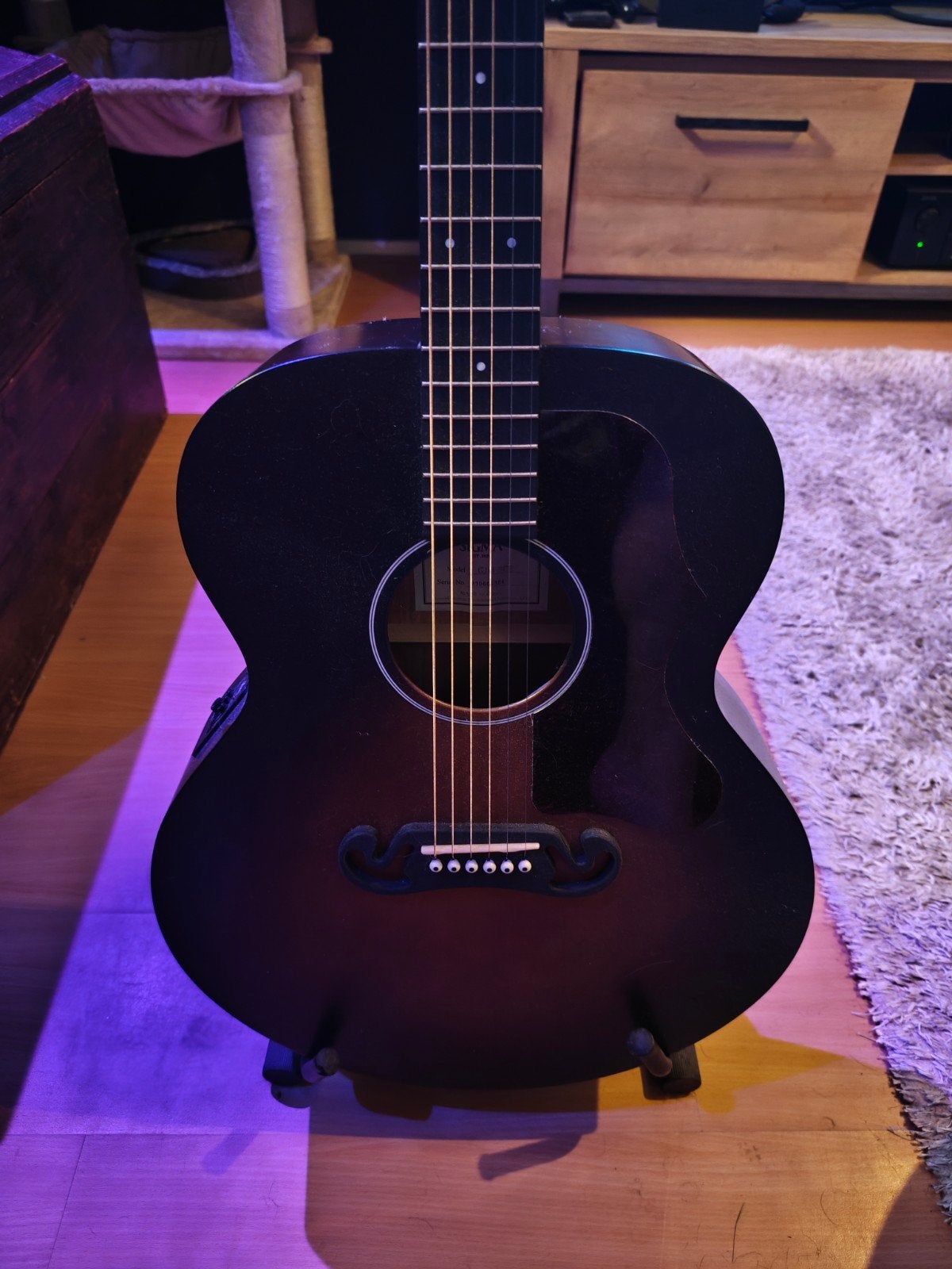 Sigma Jumbo gitaar - versterkbaar, sunburst, Ophalen, Zo goed als nieuw, Western- of Steelstringgitaar