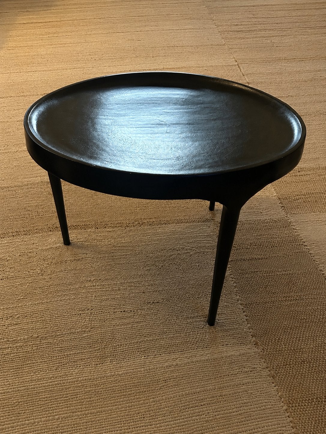 Olaf salontafel - aluminium - zwart - Ø 60 x H 40 cm, Ophalen, Rond, 50 tot 100 cm, Zo goed als nieuw