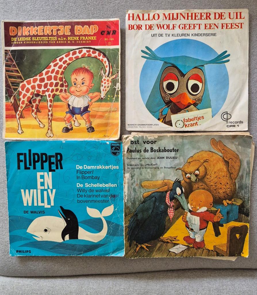 Vintage singeltjes voor kinderen, Cd's en Dvd's, Vinyl | Kinderen en Jeugd, Ophalen of Verzenden, Gebruikt, Verhaal of Sprookje