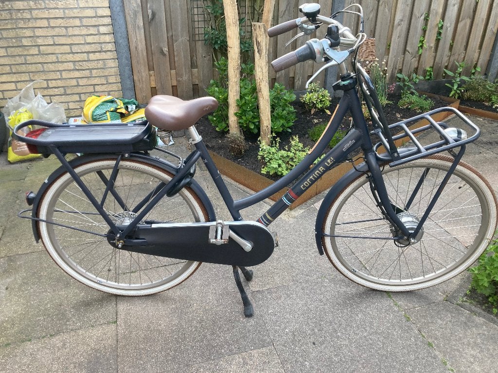 Cortina ecomo e bike 50 cm 400 w accu, Fietsen en Brommers, Fietsen | Dames | Damesfietsen, Versnellingen, Zo goed als nieuw, 50 tot 53 cm