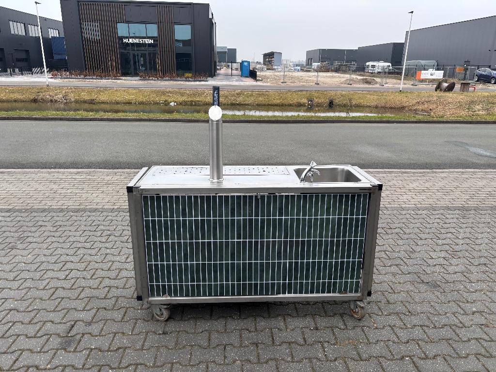 Te Huur | Biertap 1.5m/2.5m | Watergekoeld | Spoelbak |, Verzenden, Zo goed als nieuw, Overige