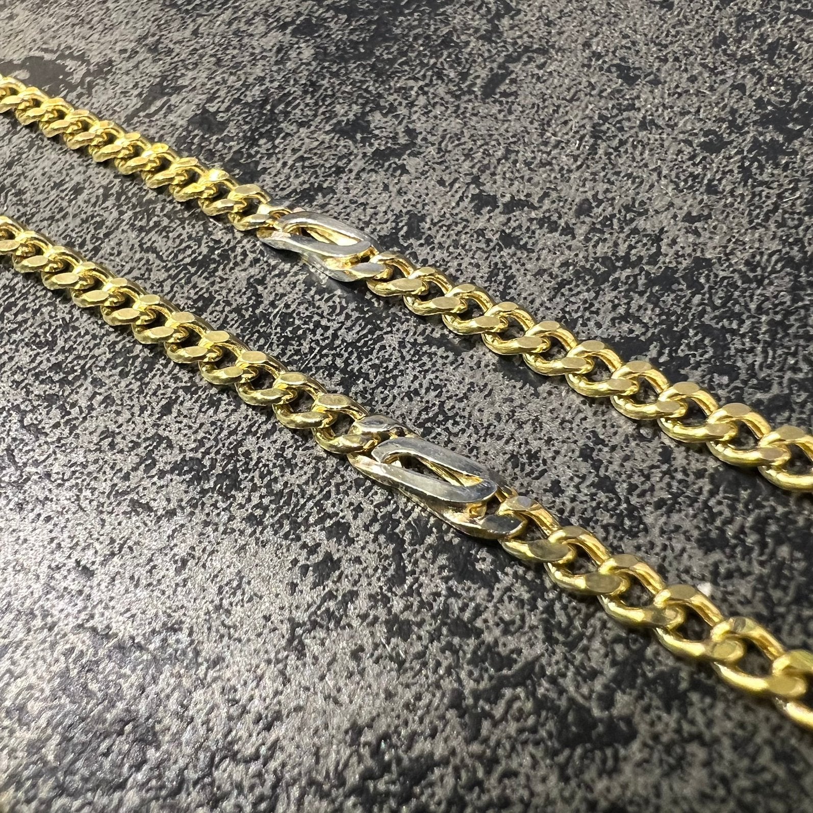 14k gouden ketting gourmet schakel met witgoud, Ophalen of Verzenden, Nieuw, Goud