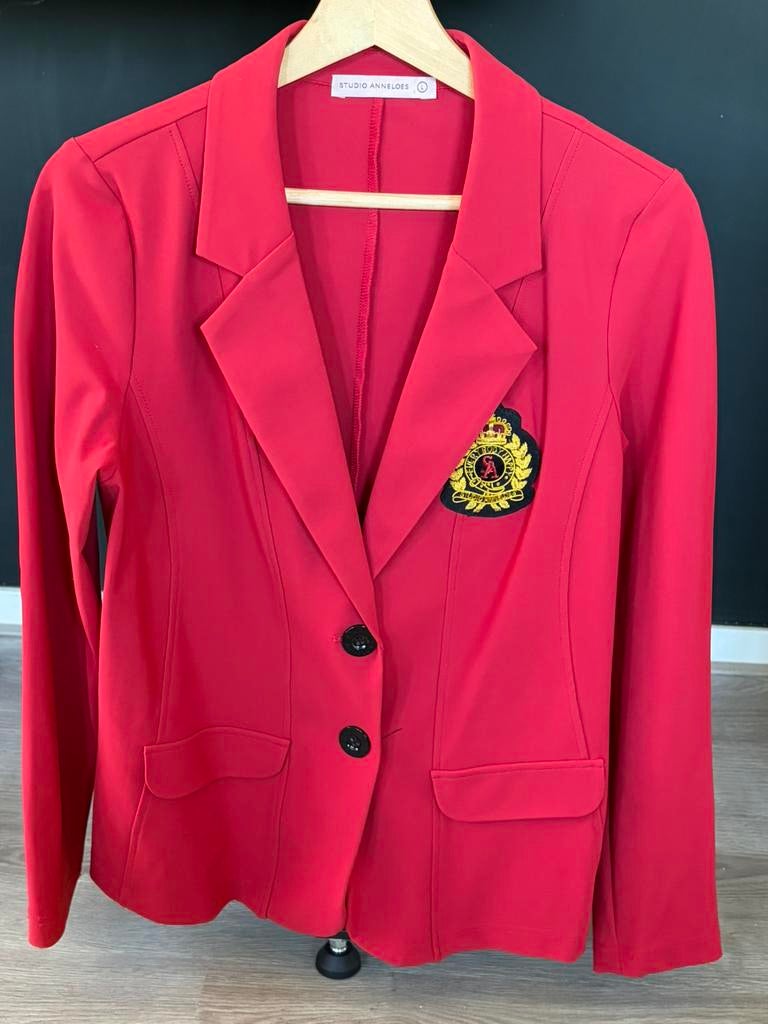 Studio anneloes blazer rood L, Ophalen of Verzenden, Zo goed als nieuw, Maat 38/40 (M), Rood