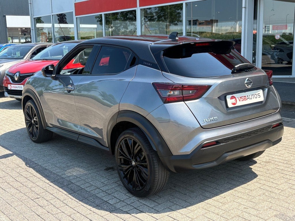 Nissan JUKE 1.0 DIG-T ENIGMA LED NAVI CAMERA CARPLAY AIRCO L, Auto's, USB, Gebruikt, Huisgarantie, Met garantie (alle)