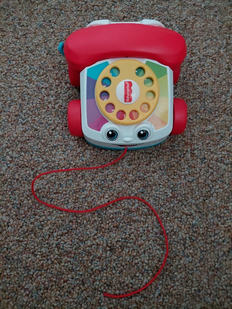 fisher price telefoon, Kinderen en Baby's, Ophalen of Verzenden, Zo goed als nieuw, Duw- of Trekspeelgoed