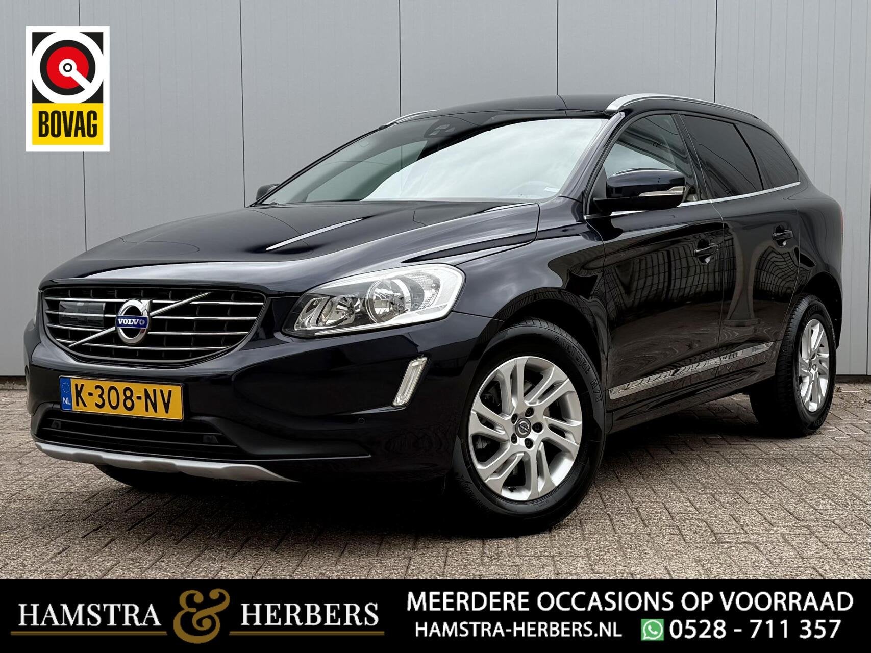 Volvo XC60 2.0 D3 FWD Summum blauw, Auto's, Volvo, Euro 6, 4 cilinders, Blauw, Leder