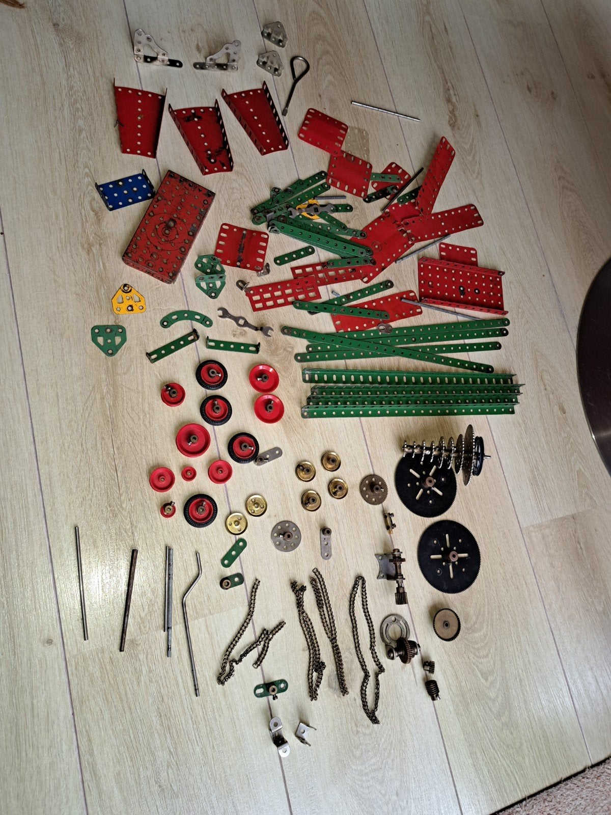 oude meccano met diverse aparte tandwiel overbrengingen, Ophalen of Verzenden
