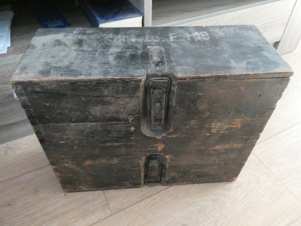 Kist voor Kartuschen Leichte Feldhaubitze 18, Ophalen of Verzenden, Landmacht, Duitsland, Kist of Geocache