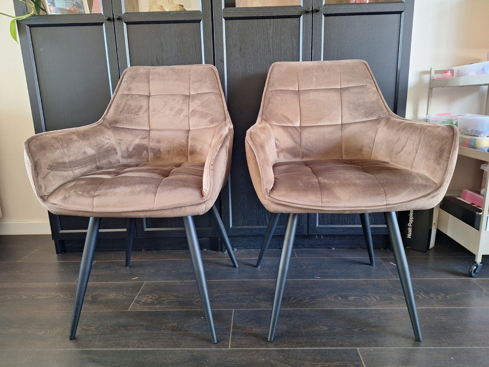Eetkamer stoelen, Huis en Inrichting, Stoelen, Ophalen, Bruin, Vier