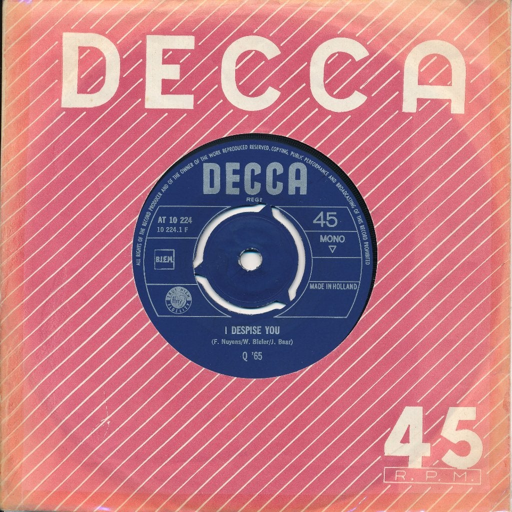 169 Q65 - I despise you / Ann (1966), Ophalen of Verzenden, Gebruikt, 7 inch, Pop