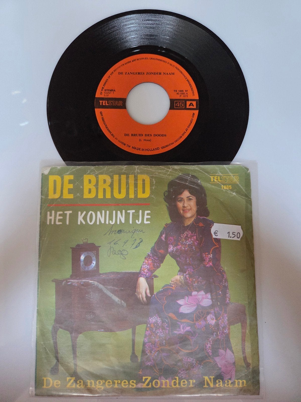 Zangeres zonder naam - De bruid, Ophalen of Verzenden, Gebruikt, 7 inch, Nederlandstalig