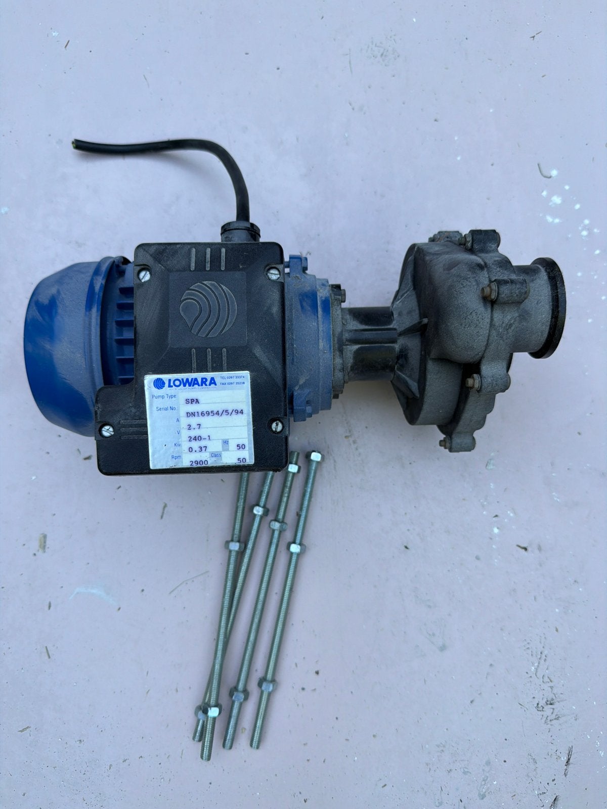 Lowara SPA Pomp - 0.37 kW, 240V, 2900 RPM, Tuin en Terras, Waterpompen, Ophalen, Gebruikt, Elektrisch, Besproeiingspomp