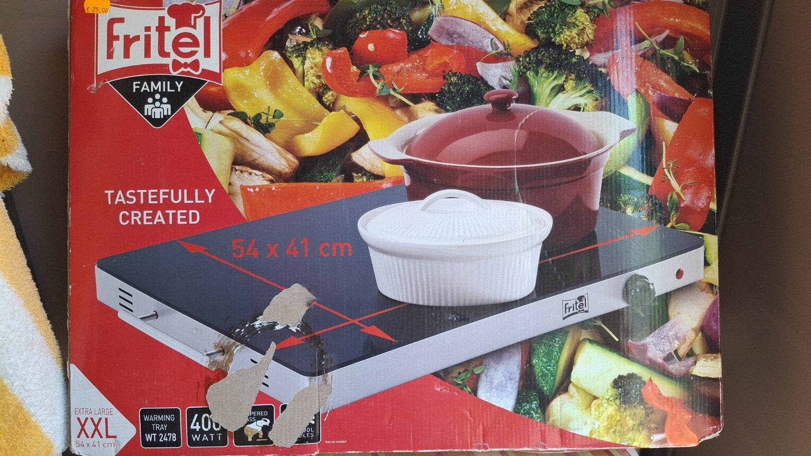 Fritel Family XL Warmhoudplaat 400W - Nieuw in doos, Ophalen