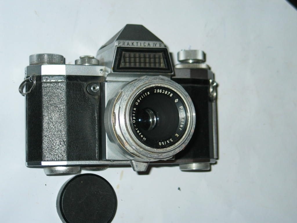 Lens meyer optik gorlitz primotar 50mm/3.5 Met praktica IV B, Ophalen, Gebruikt, Spiegelreflex, Overige Merken