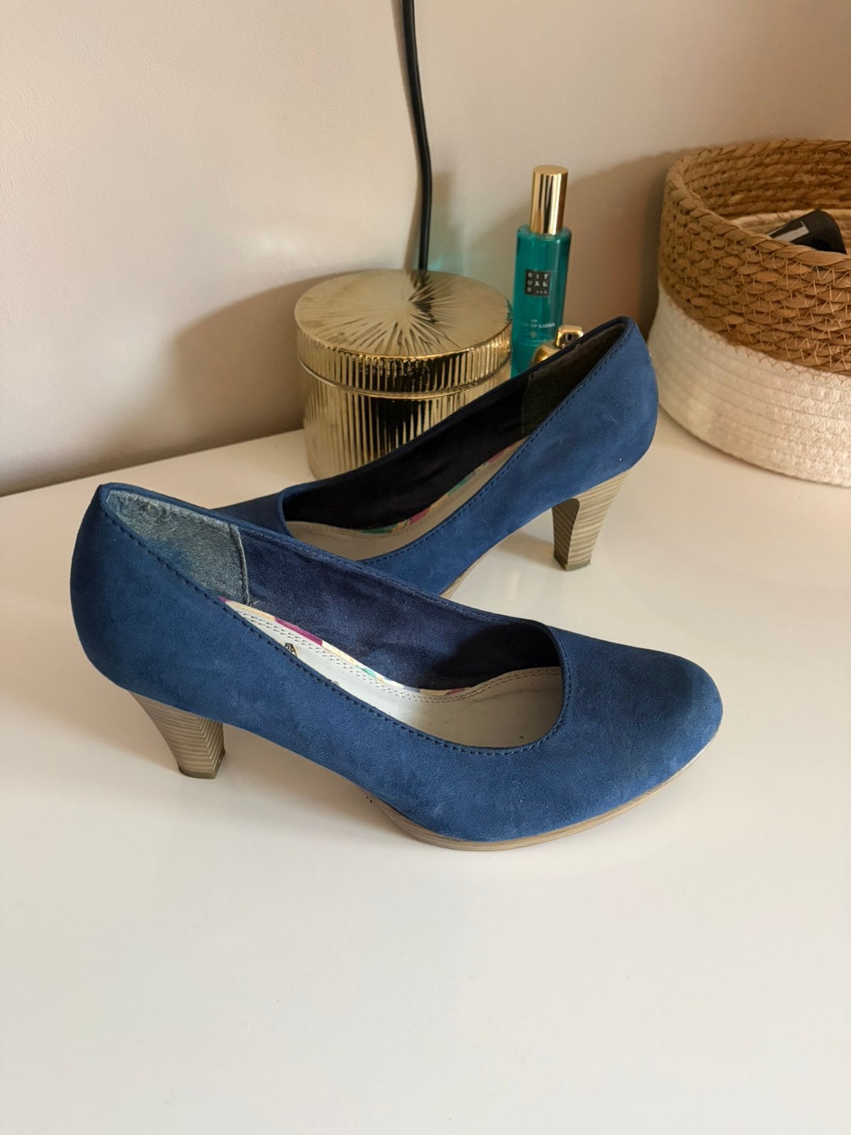 Blauwe pumps maat 39, Ophalen of Verzenden, Zo goed als nieuw, Blauw