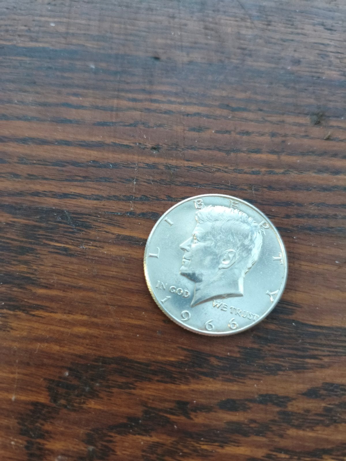 Kennedy Half Dollar 1966 Zilveren Munt, Ophalen of Verzenden, Losse munt, Zilver