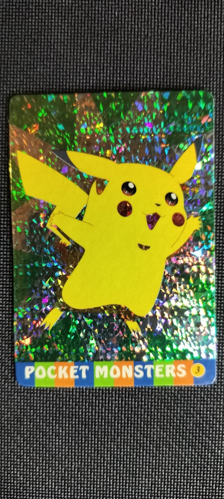 2000 vending machine Pikachu nummer 3, Ophalen of Verzenden, Zo goed als nieuw, Losse kaart, Foil