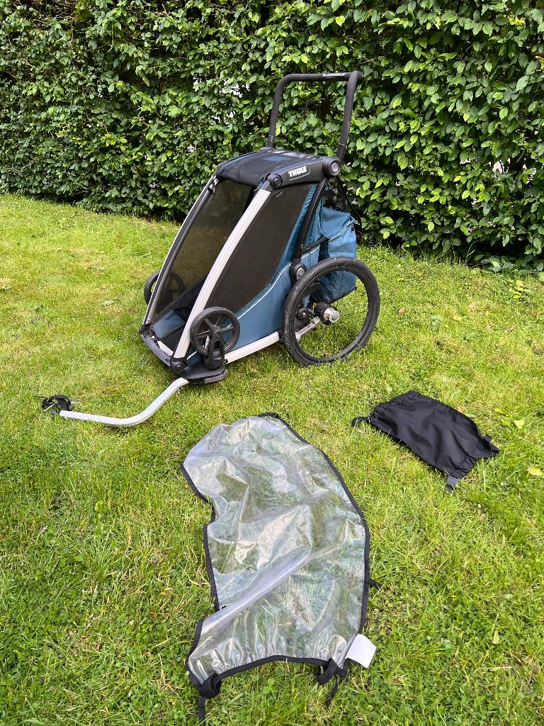 Thule Chariot Cross 1 fietskar, Fietsen en Brommers, Fietsaccessoires | Aanhangers en Karren, Ophalen, Gebruikt, Vering, 20 tot 40 kg