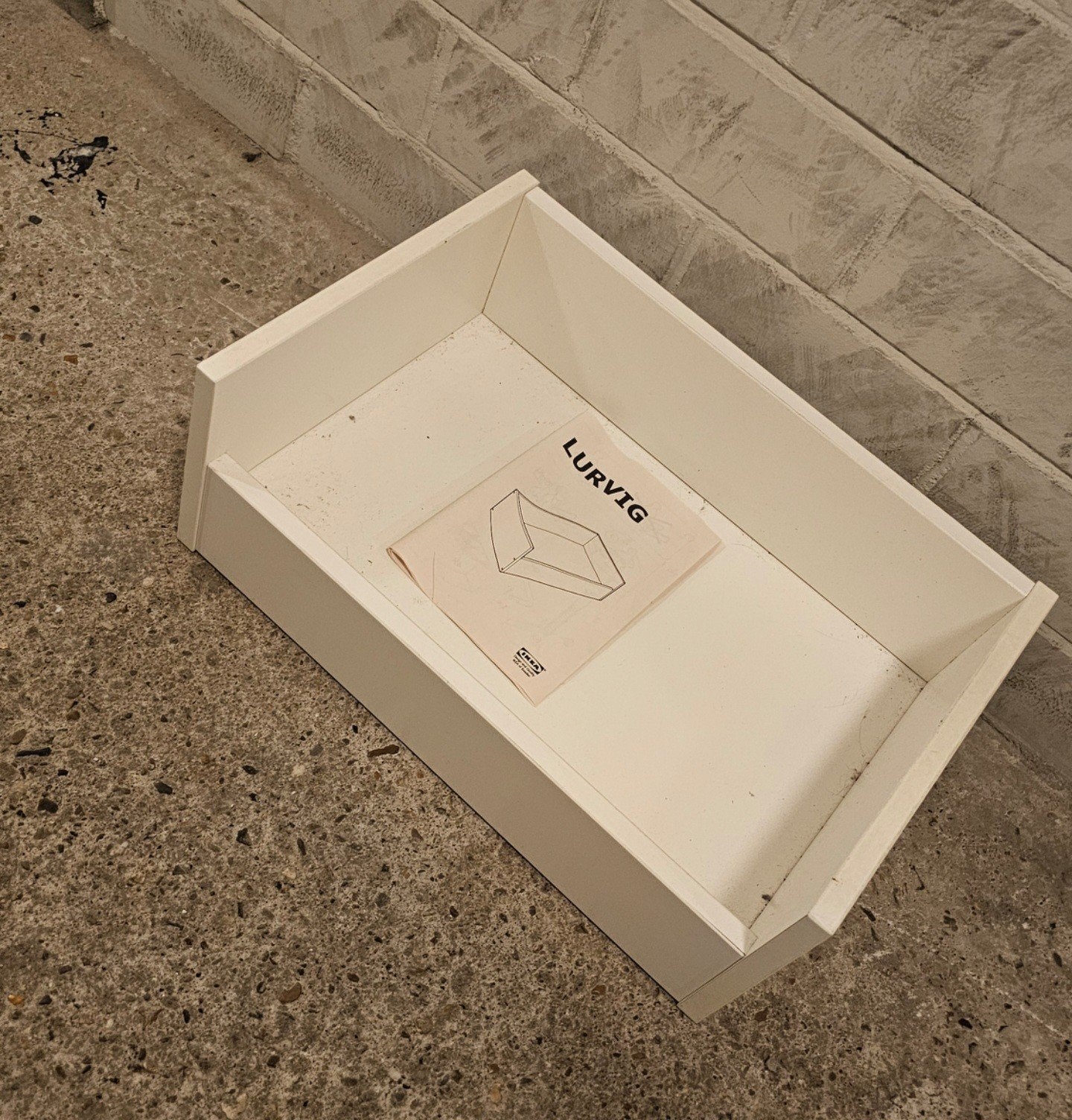 IKEA LURVIG - Wit, voor huisdieren honden mand katten mand, Dieren en Toebehoren, Ophalen of Verzenden, Gebruikt