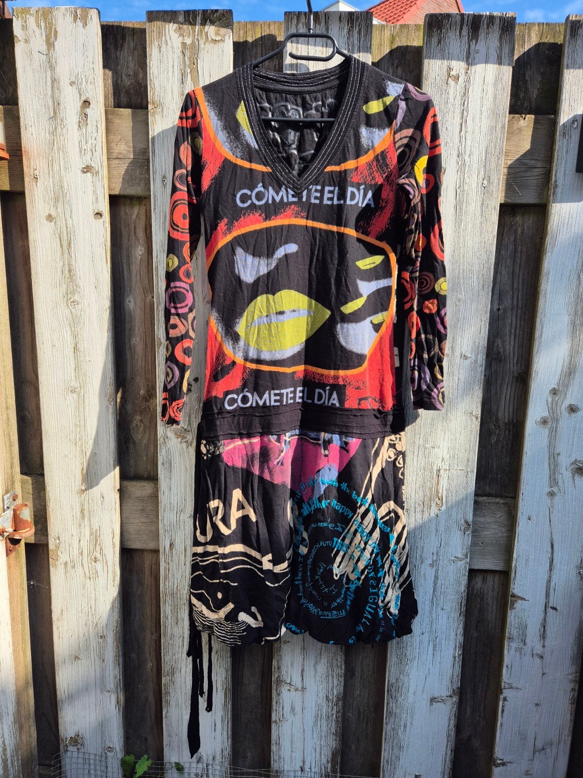 kleurrijke jurk Desigual maat s vintage, Meerkleurig, Ophalen of Verzenden, Knielengte, Gedragen