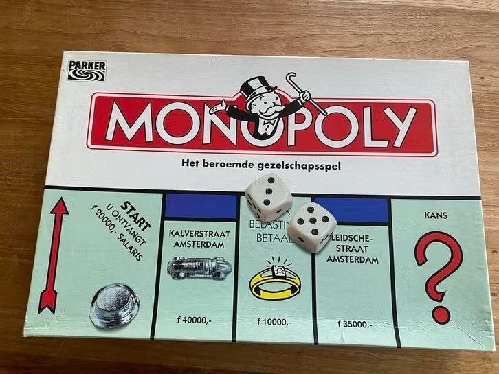 Monopoly -1996- merk parker, Vijf spelers of meer, Ophalen of Verzenden, Gebruikt