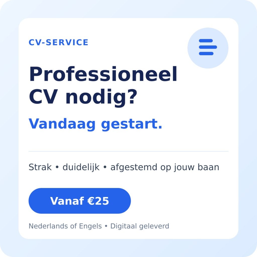 Professioneel CV laten maken – Nederlands of Engels, Diensten en Vakmensen, Tekstschrijver