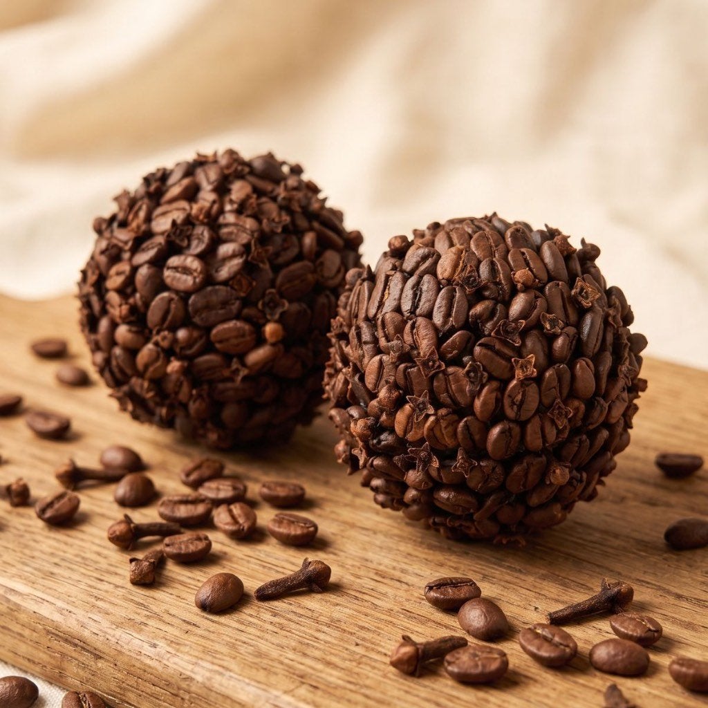 Decoratieve koffieballen + etherische olie "Roasted Coffee", Desert Rose, Trompstraat 5 2041jb zandvoort, Info@desert-rose.nl