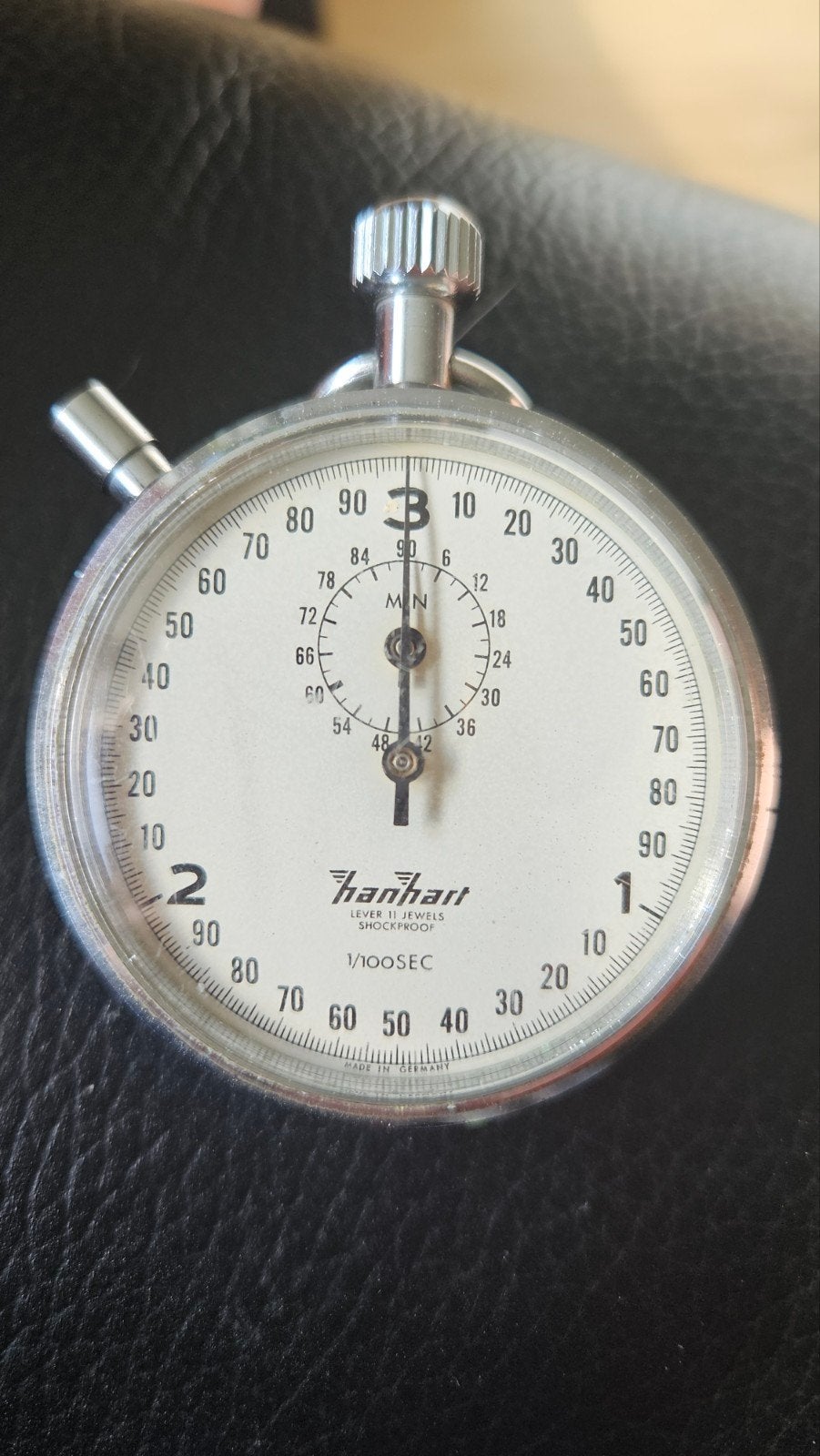 Vintage Hanhart stopwatch - 1/100 SEC - Made in Germany, Ophalen of Verzenden