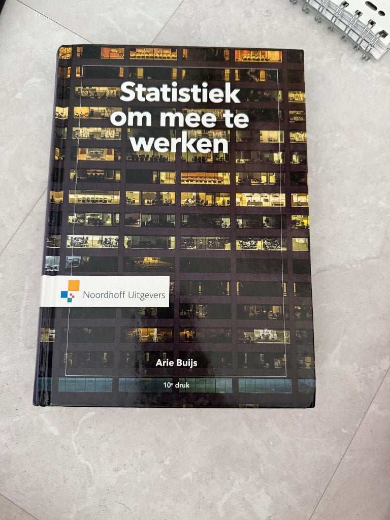 Statistiek om mee te werken, Boeken, Studieboeken en Cursussen, Ophalen of Verzenden, Beta, Nieuw, HBO