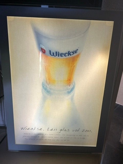 Wieckse Witte bier reclame lamp, Ophalen of Verzenden, Zo goed als nieuw, Lichtbak of (neon) lamp